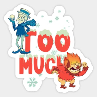 Too Much Snowflakes Sticker